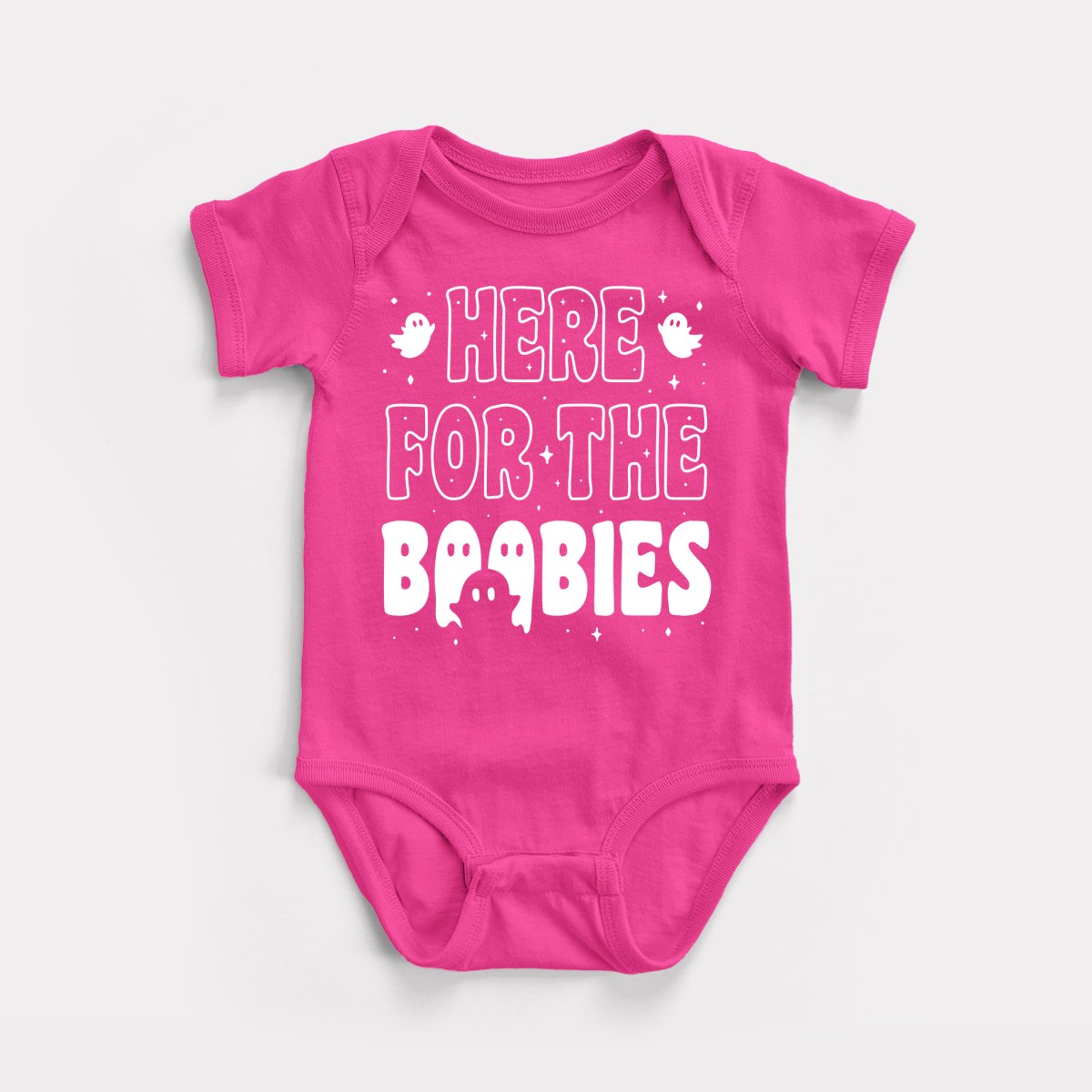 Here For The Boobies - Baby Bodysuit