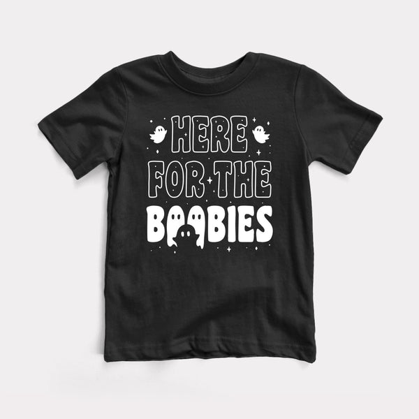 Here For The Boobies - Black - Full Front