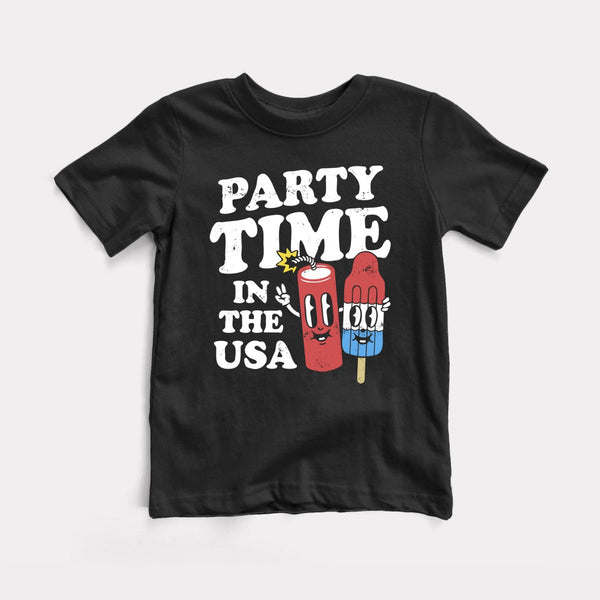 Party Time In The USA - Black - Full Front