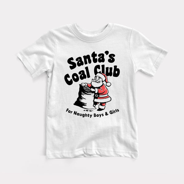 Santa's Coal Club - White - Full Front