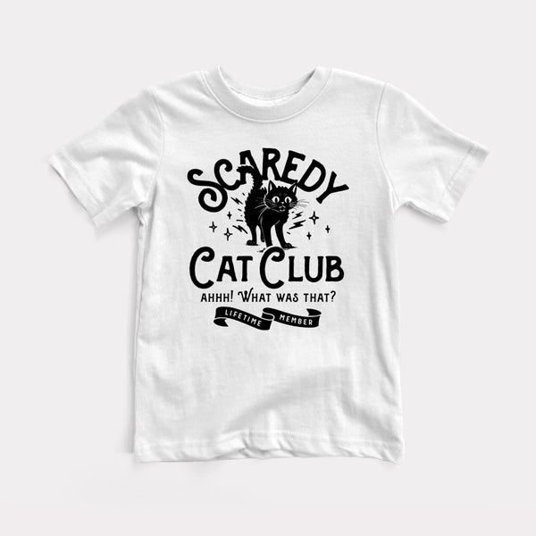 Scaredy Cat Club - White - Full Front