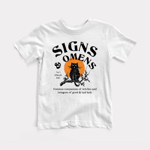 Signs And Omens Black Cat - White - Full Front