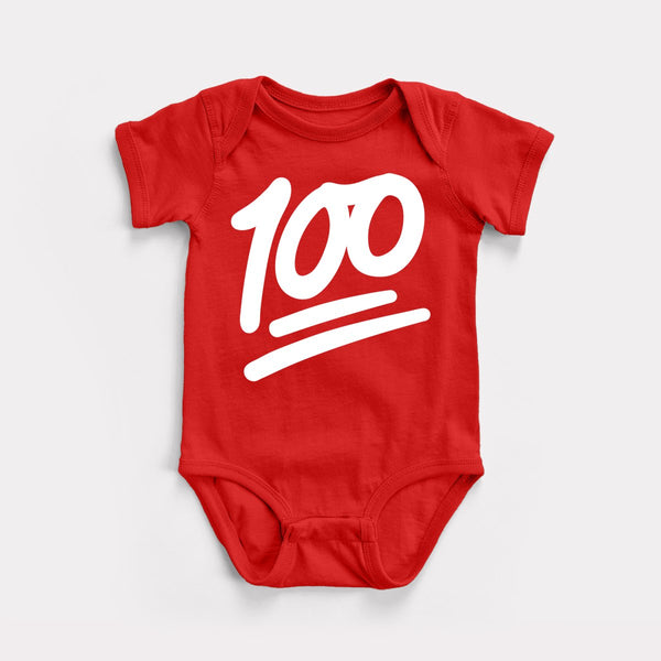 100 Emoji - Red - Full Front