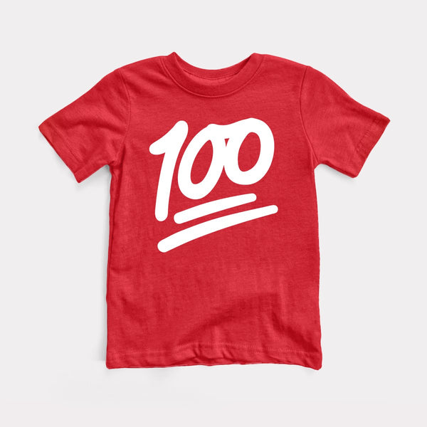 100 Emoji - Heather Red - Full Front