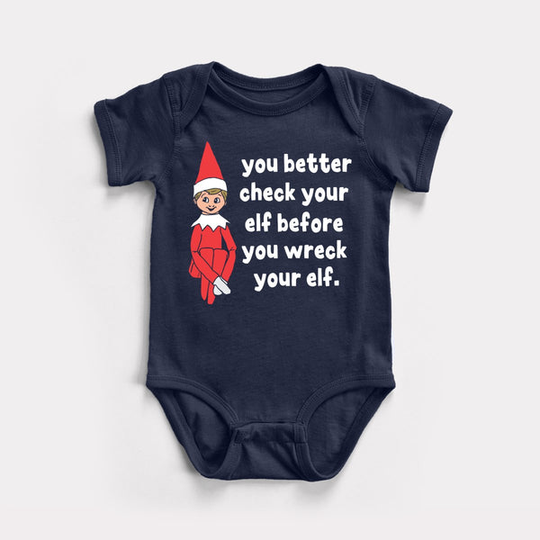Check Your Elf - Navy - Full Front
