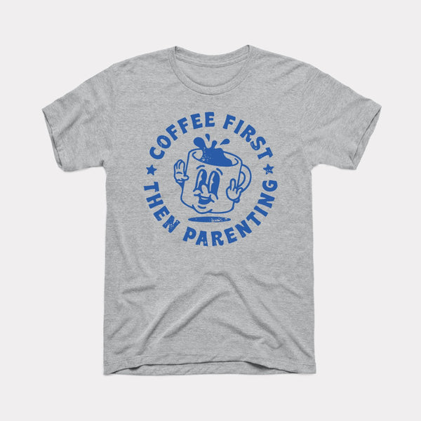 Coffee First - Athletic Heather - Full Front