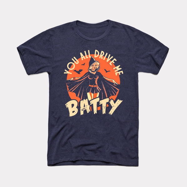 Drive Me Batty - Heather Midnight Navy - Full Front