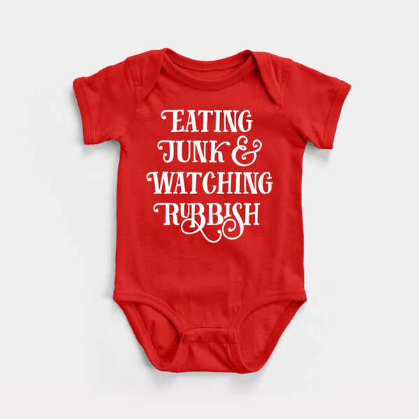 Eating Junk And Watching Rubbish - Red - Full Front