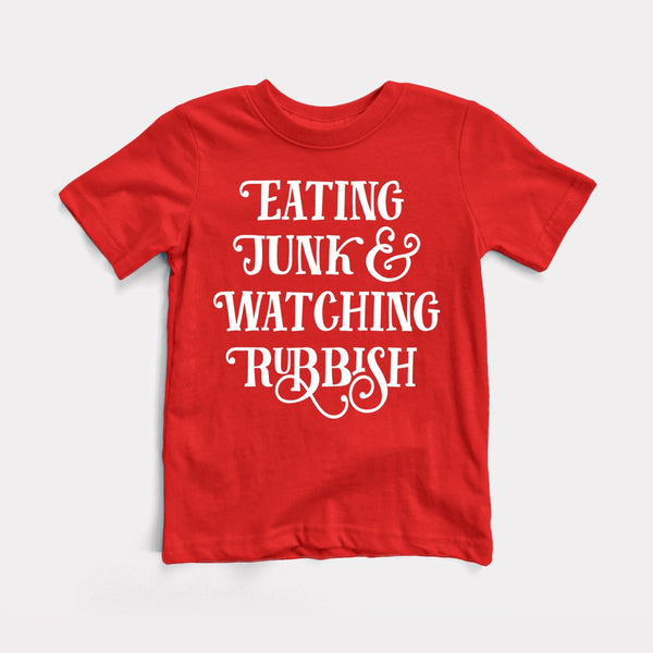 Eating Junk And Watching Rubbish - Red - Full Front