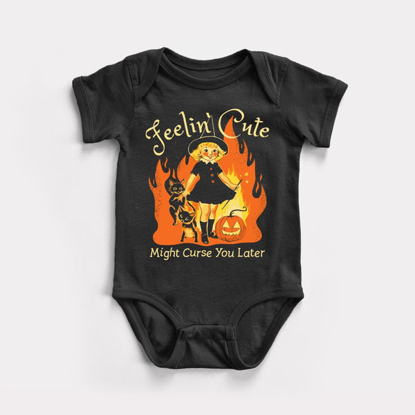 Feelin' Cute Might Curse You Later - Black - Full Front
