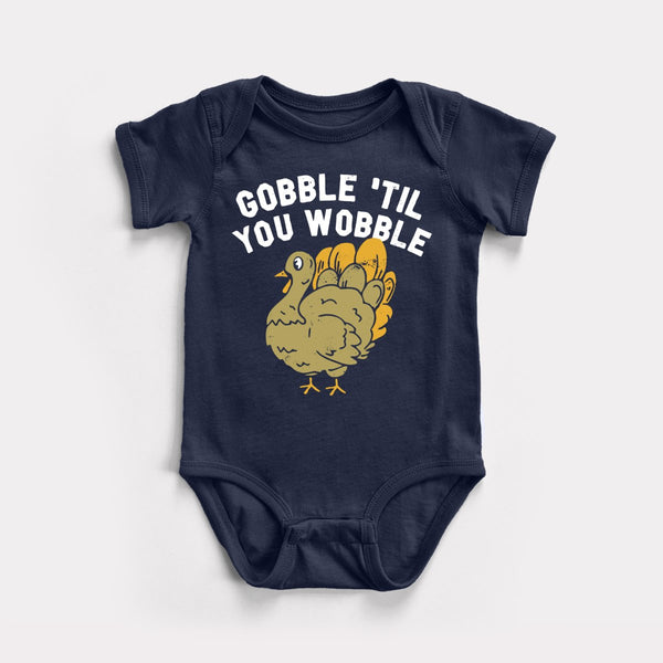 Gobble Til You Wobble - Navy - Full Front