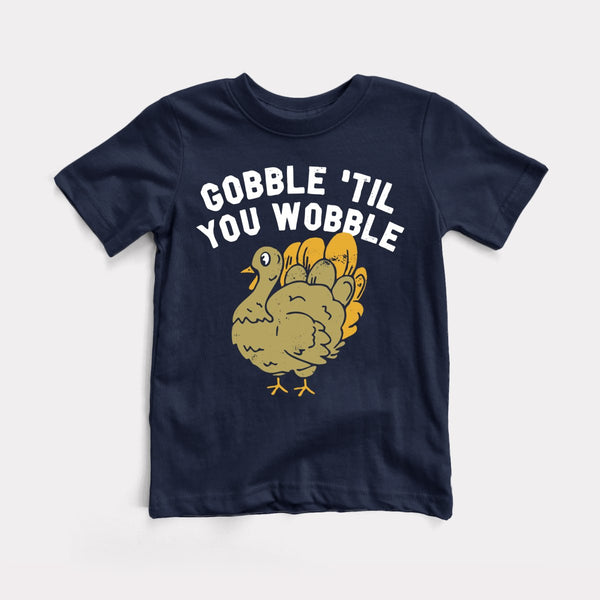 Gobble Til You Wobble - Navy - Full Front