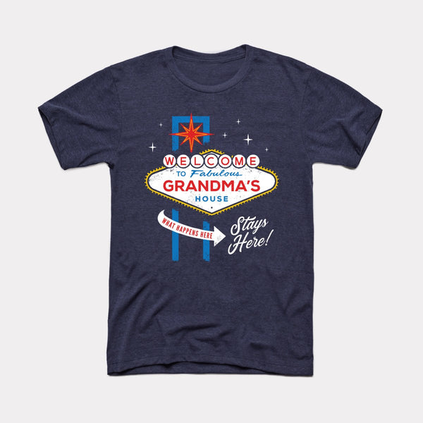 Grandma's Vegas Sign - Heather Midnight Navy - Full Front