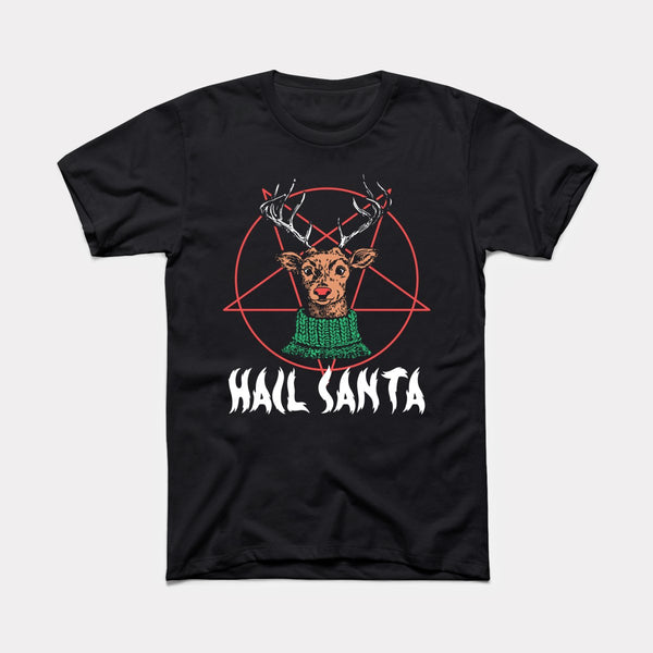 Hail Santa - Black - Full Front