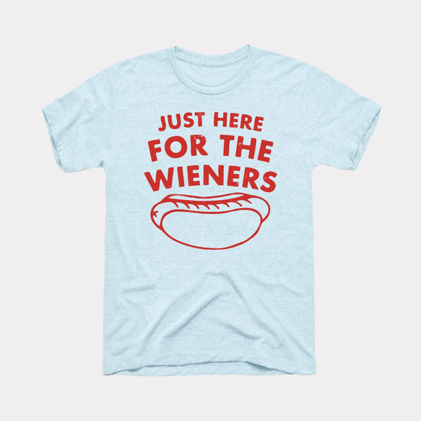 Just Here For The Wieners - Heather Ice Blue - Full Front