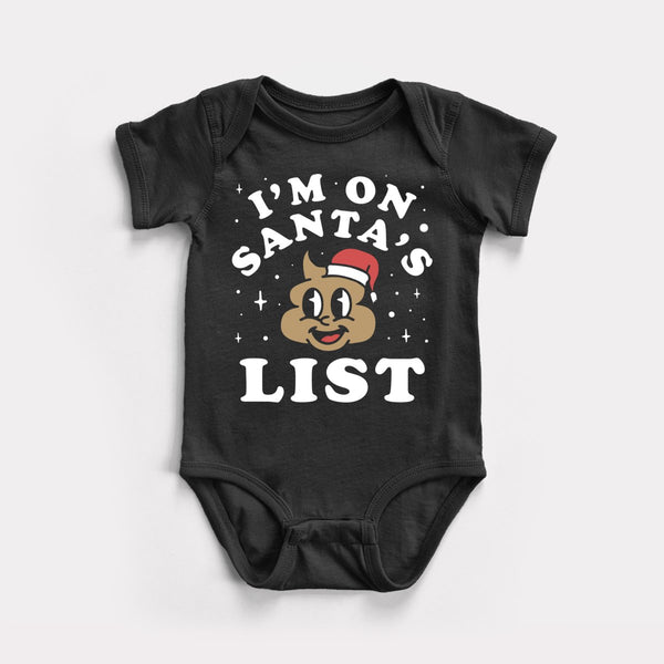 Santa's Shit List - Black - Full Front