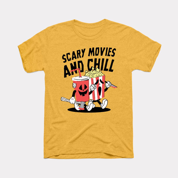 Scary Movies And Chill - Heather Yellow Gold - Full Front