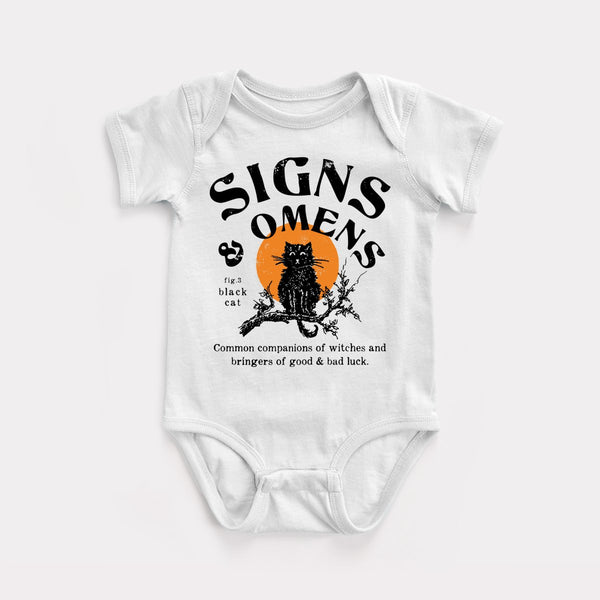 Signs And Omens Black Cat - White - Full Front