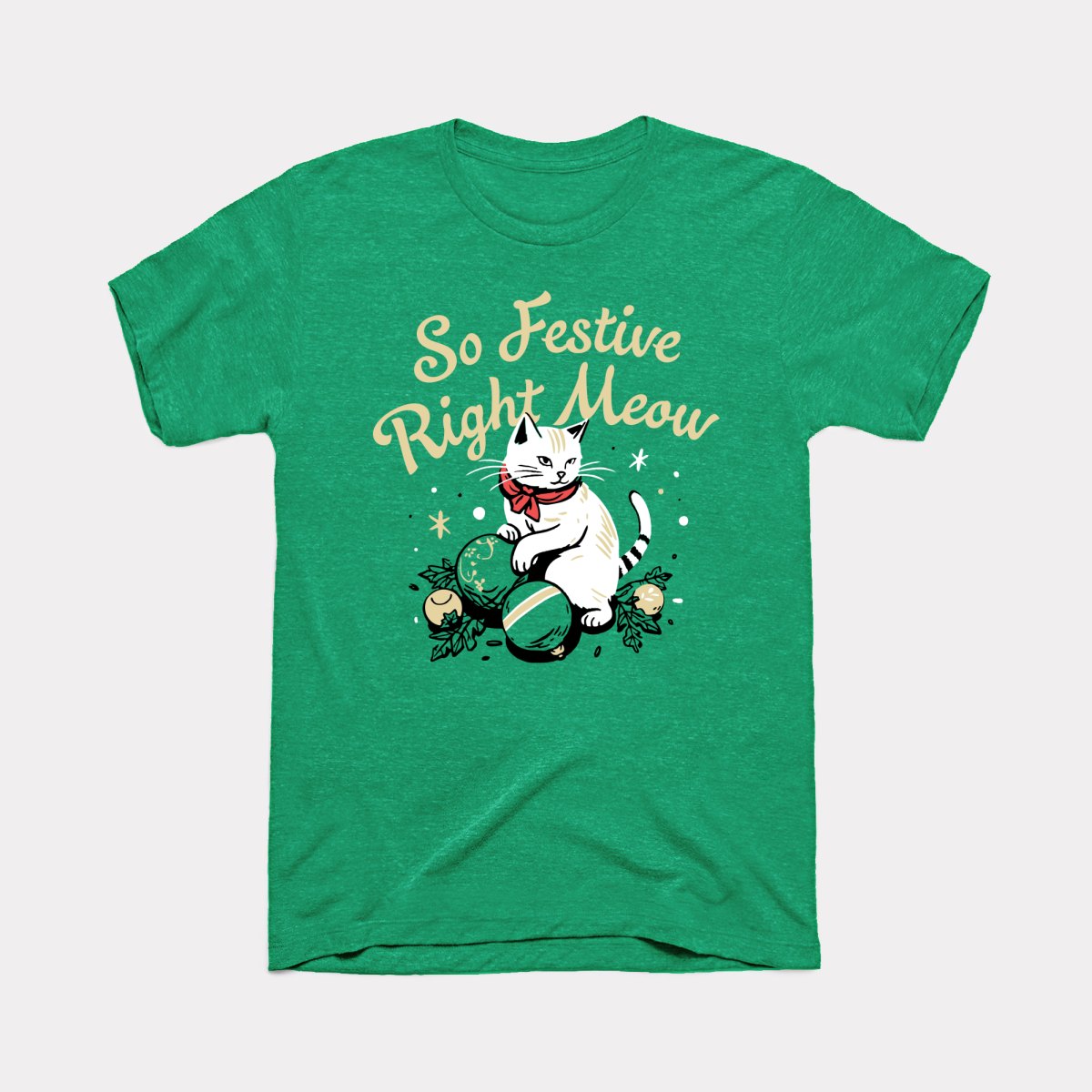 So Festive Right Meow Adult Unisex Tee