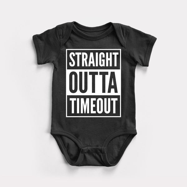 Straight Outta Timeout - Black - Full Front