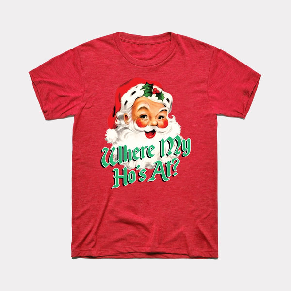 Where My Ho's At - Heather Red - Full Front