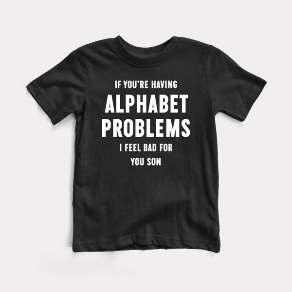 Alphabet Problems - Black - Full Front