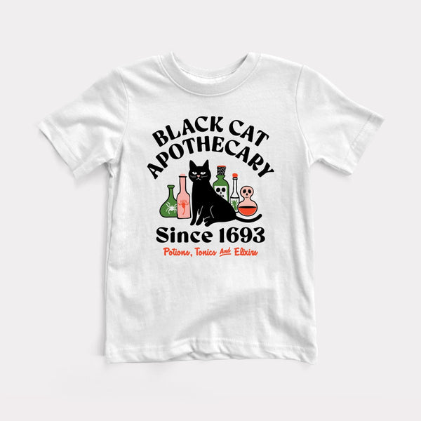 Black Cat Apothecary - White - Full Front