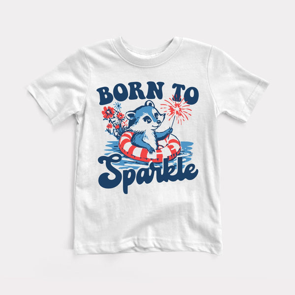 Born To Sparkle - White - Full Front
