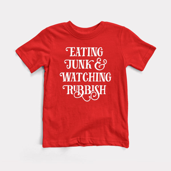 Eating Junk And Watching Rubbish - Red - Full Front