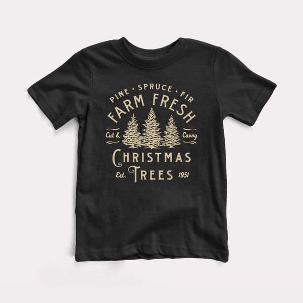 Farm Fresh Christmas Trees - Black - Full Front