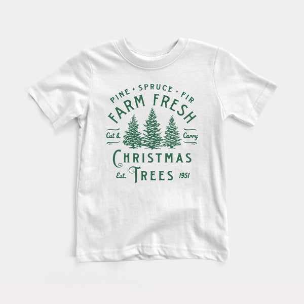 Farm Fresh Christmas Trees - White - Full Front