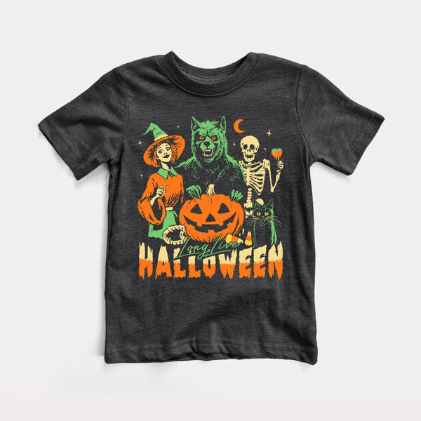 Long Live Halloween - Dark Heather Grey - Full Front