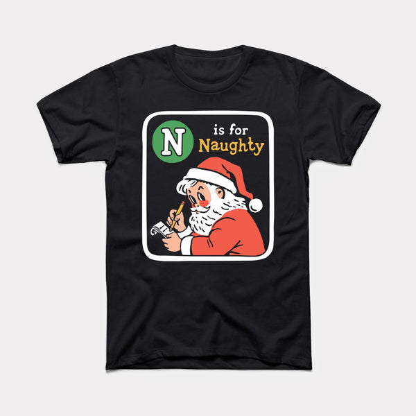 Naughty Flashcard - Black - Full Front