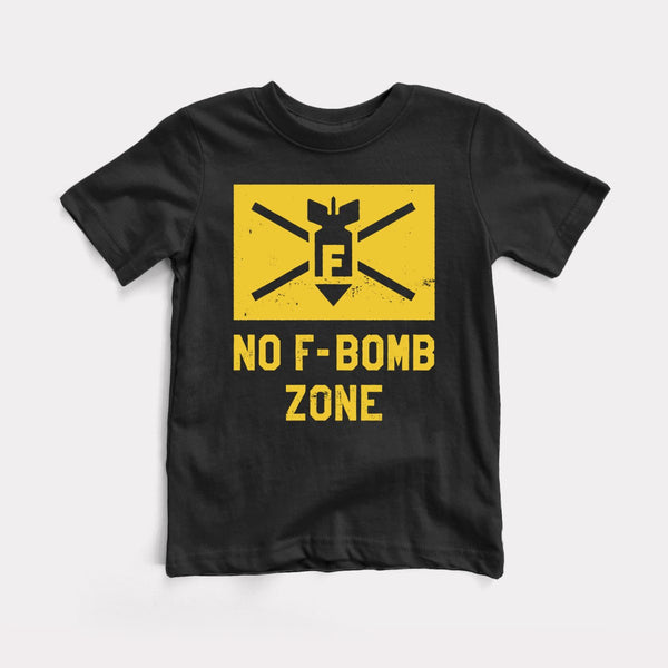 No F Bomb Zone - Black - Full Front