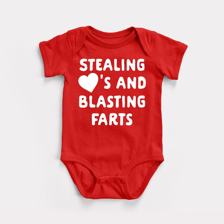 Stealing Hearts Blasting Farts Baby Bodysuit