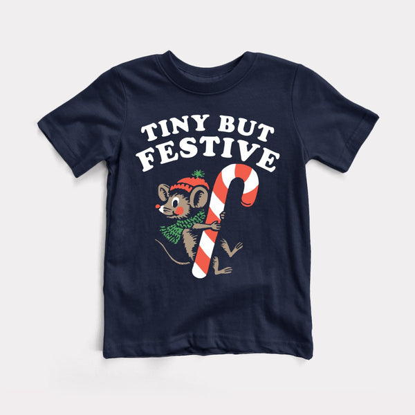 Tiny But Festive - Navy - Full Front