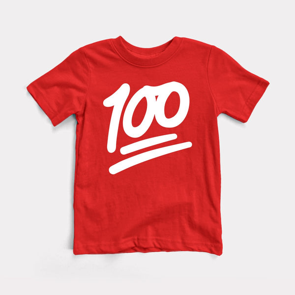 100 Emoji - Red - Full Front