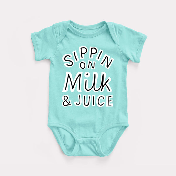Sippin On Milk And Juice Baby Bodysuit