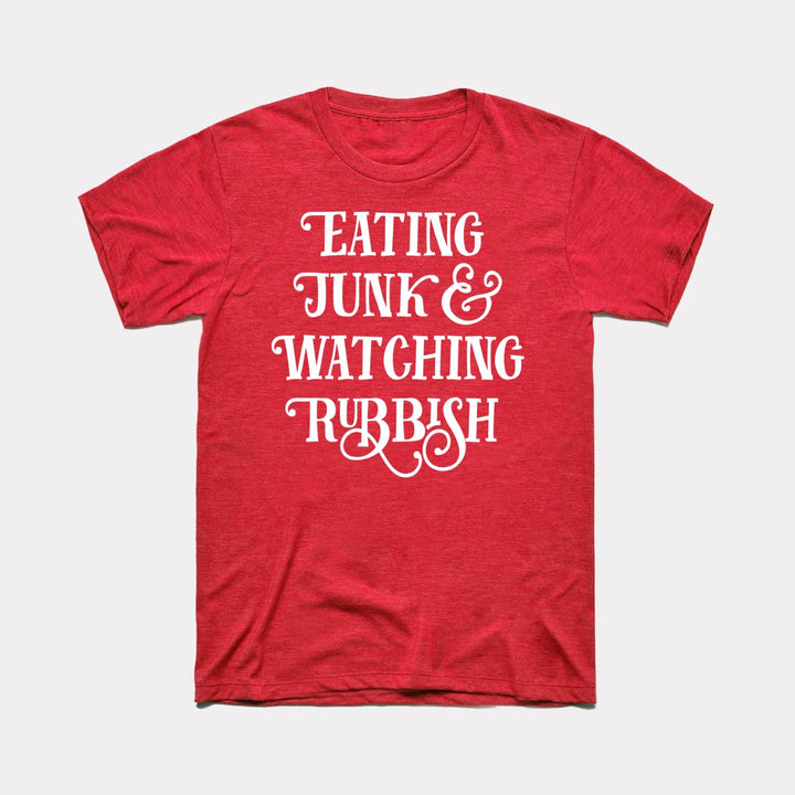 Eating Junk And Watching Rubbish Adult Unisex Tee