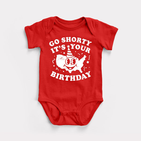 Go Shorty It's Your Birthday - Red - Full Front