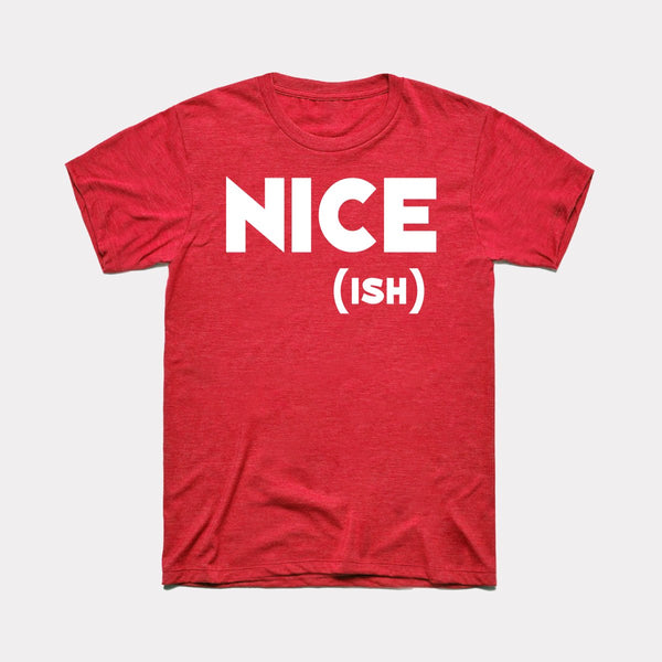 Nice-Ish - Heather Red - Full Front