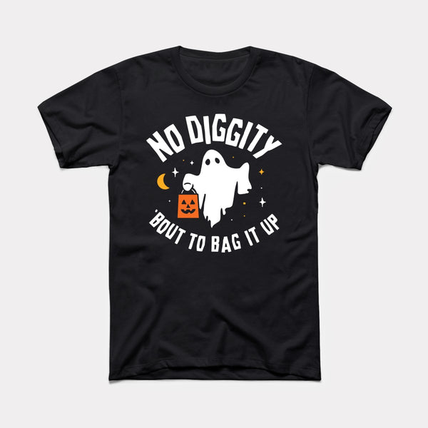 No Diggity 'Bout To Bag It Up - Black - Full Front