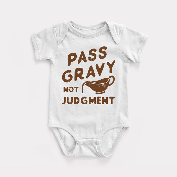 Pass Gravy Not Judgment - White - Full Front
