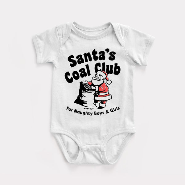 Santa's Coal Club - White - Full Front