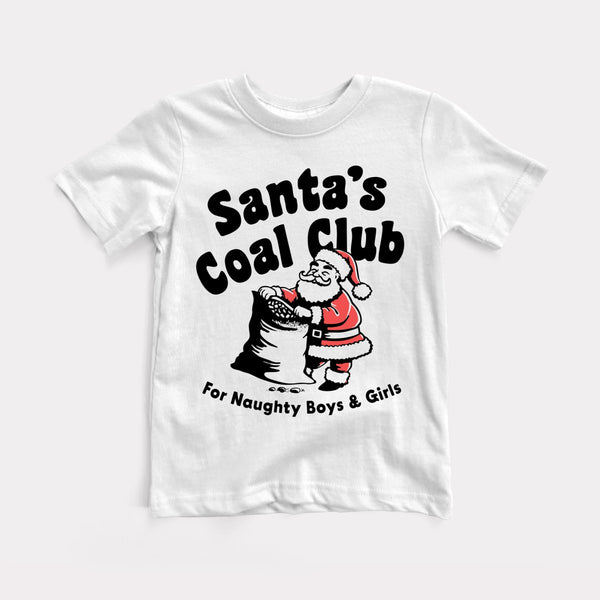 Santa's Coal Club - White - Full Front
