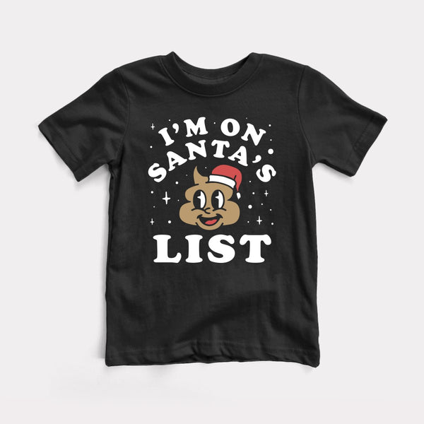 Santa's Shit List - Black - Full Front